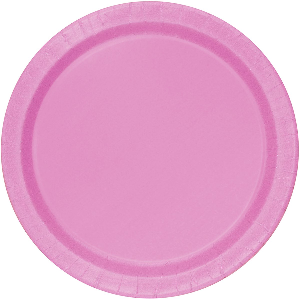 UNIQUE - 20 kleine ronde roze kartonnen bordjes 18 cm