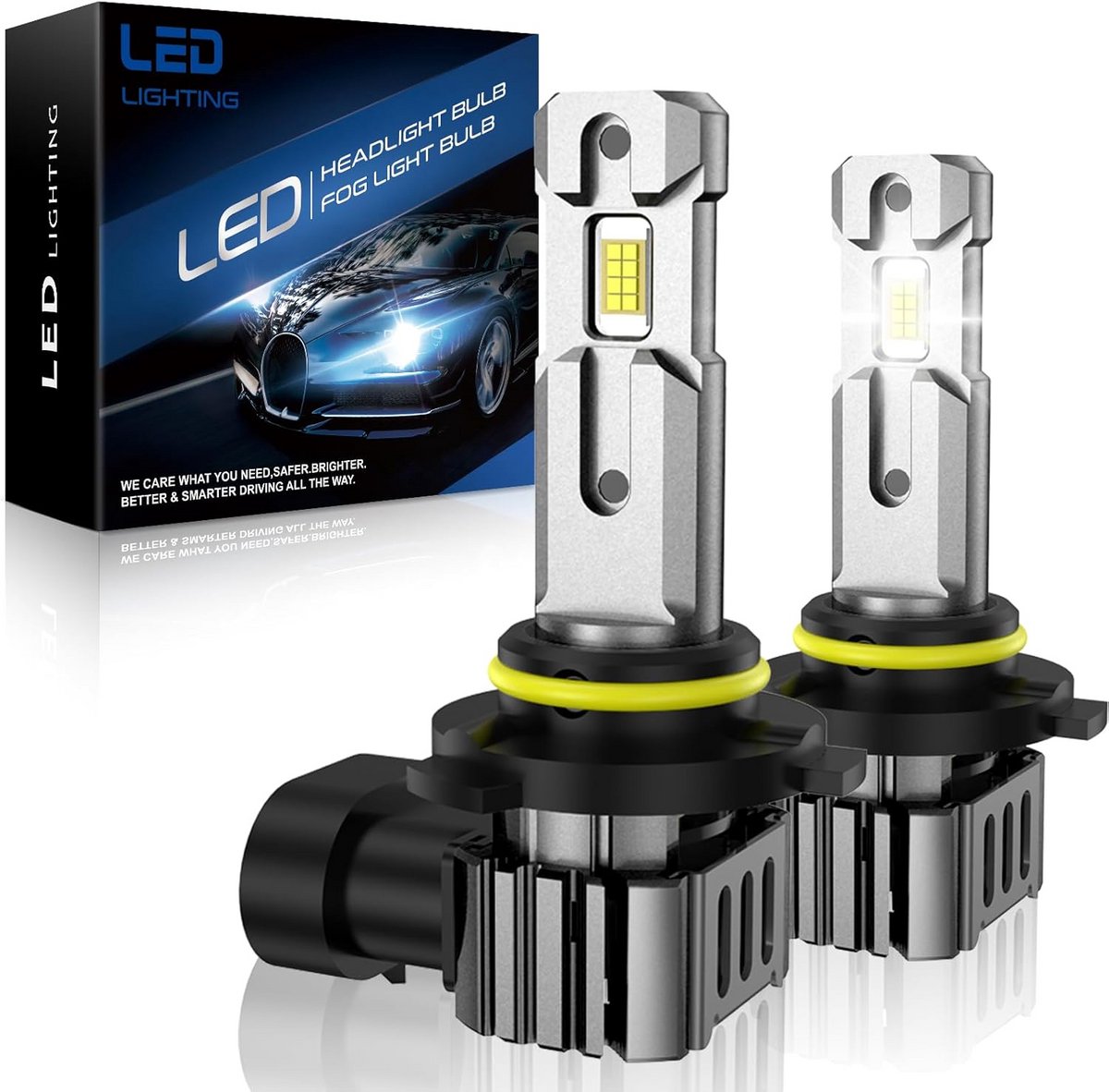 LED Koplampen HB4 9006 Ultra Helder Wit Licht 22000LM 6500K Vervanging voor Halogeen (2 Stuks)
