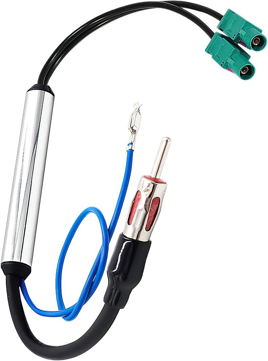 Universele Auto Radioantenne Versterker FM AM Dubbele Fakra Adapter
