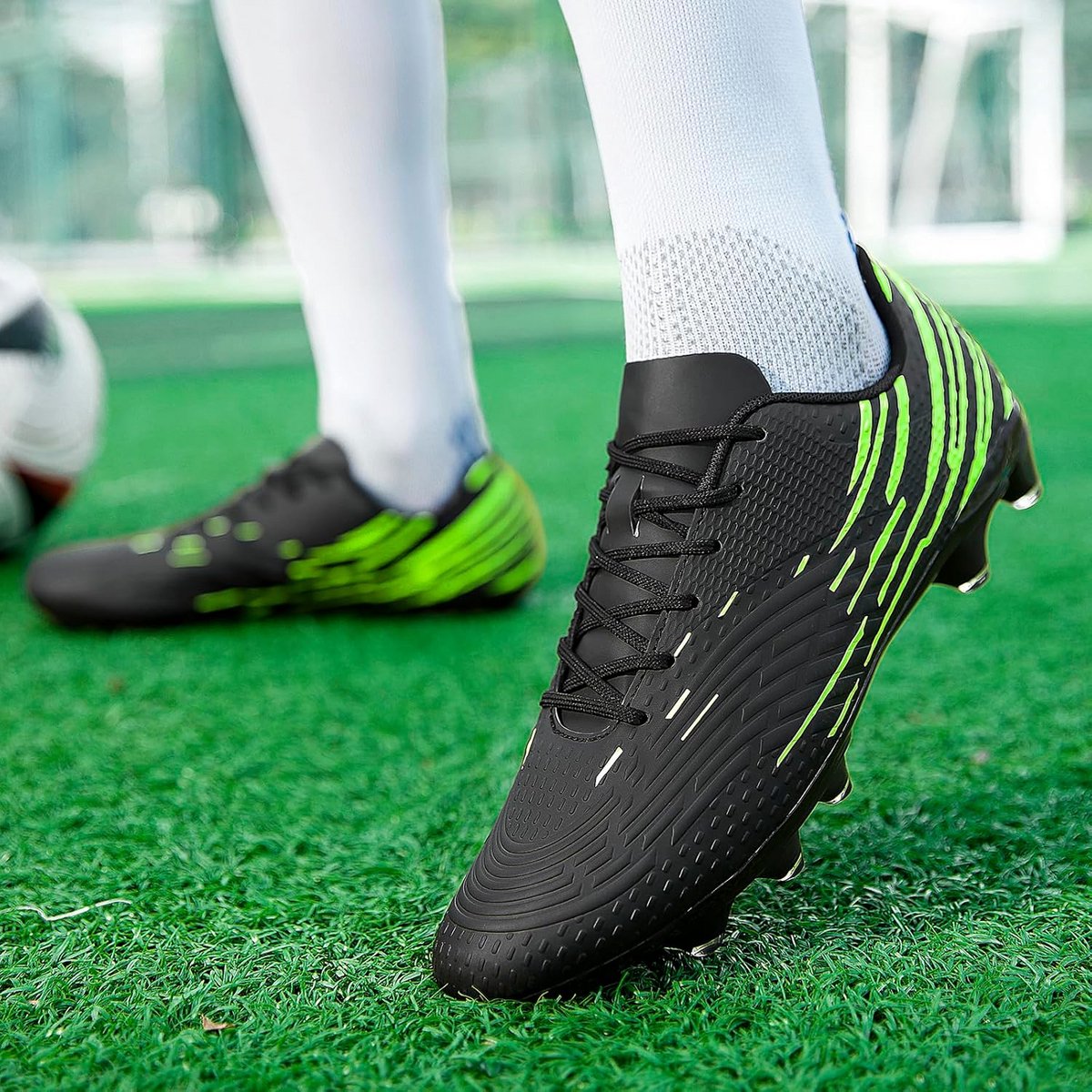 Voetbalschoenen Heren met Hoge Nop voor Gras en Zaal - Antislip Trainingsschoenen