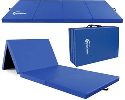 eyepower Opvouwbare Turnmat 180x60x5 cm Dik - Gym Mat voor Thuisgebruik - Veilige Gymnastiek Onderlegger voor Kinderen Fitness en Turnen - Schokdempend Sport Vloermat voor Training