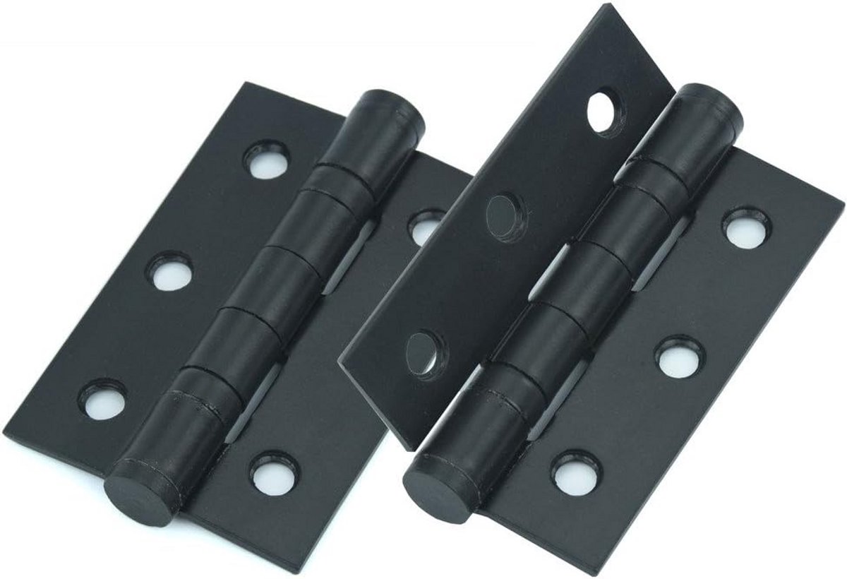 Deurkarnis 76x51mm Zwart - Stevig Scharnier voor Kastdeuren en Binnendeuren
