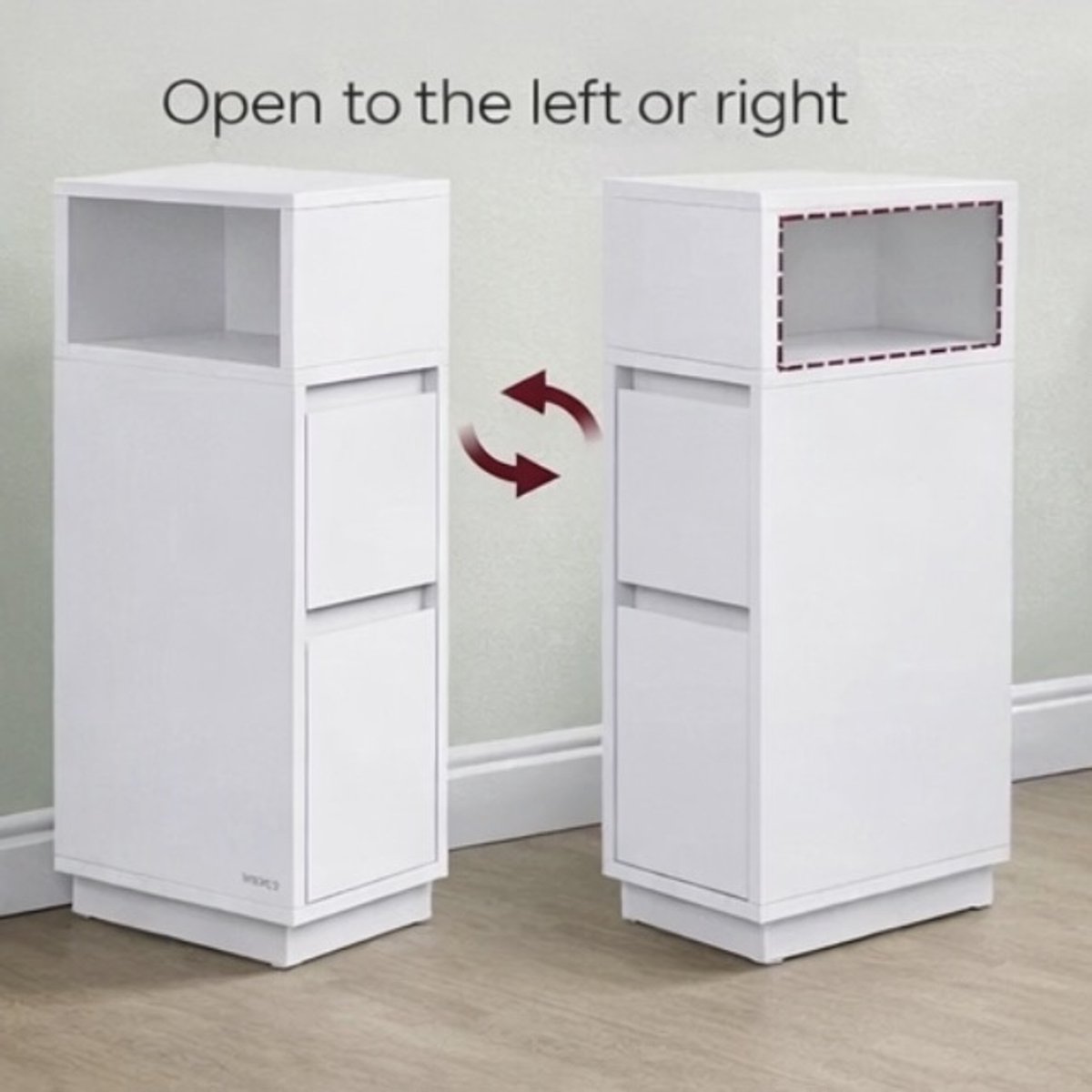 MIAAD nachtkast - Nachtkasje set van 2 - Nachtkasje wit - Maximaal opberggemak - Compact & Stijlvol Design
