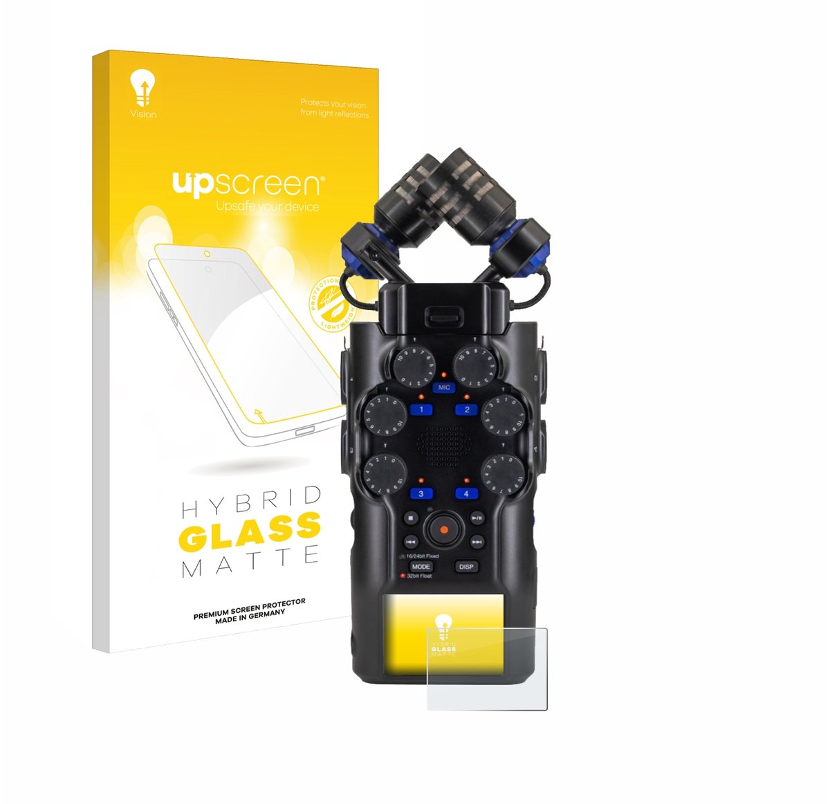 upscreen - Screenprotector voor Zoom H6 studio - Folie Beschermfolie Beschermglas matte