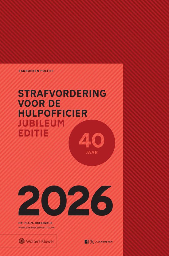 Zakboek Strafvordering voor de hulpofficier, jubileumeditie  ... - cover