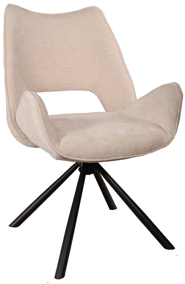 Lizzely Garden & Living Eetkamerstoel draaibaar Kevin beige eetstoel draaibare stoel zetel