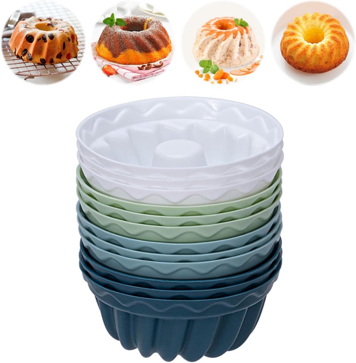 24/12 Stuks Siliconen Muffin- en Cupcakevormen - BPA-Vrij