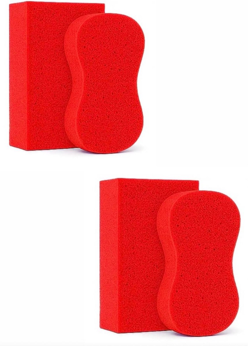 Multifunctionele Rechthoekige Schuimrubber Sponzen 2 Stuks voor Huis, Auto en Tegels