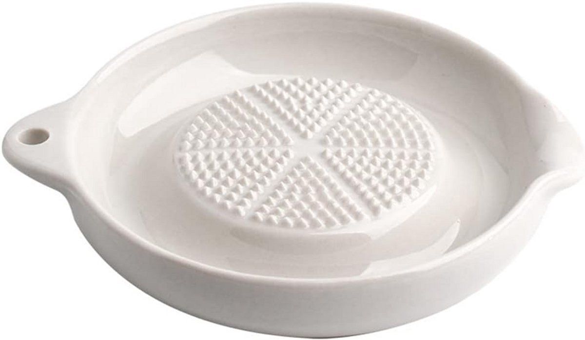 Keramische Rasp voor Knoflook, Gember en Kruiden - Wit Keukenhulpje