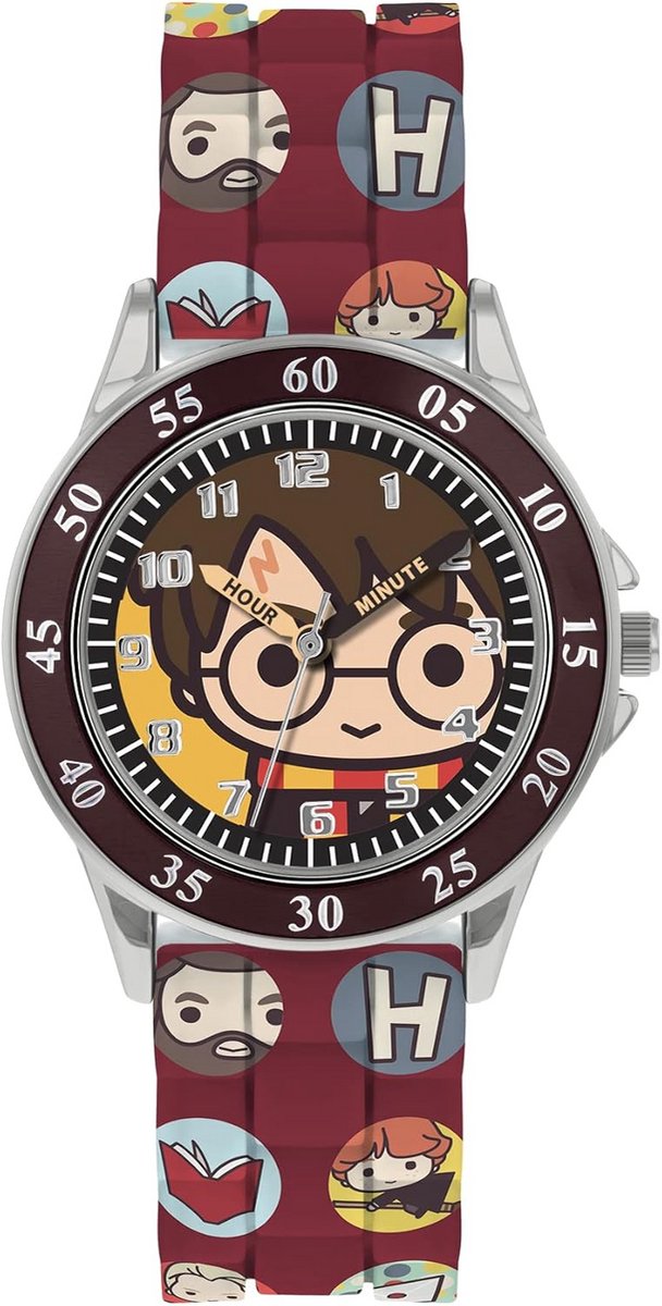 Kindhorloge Analoge Quartz met Siliconen Band Schooltijd Leren Horloge