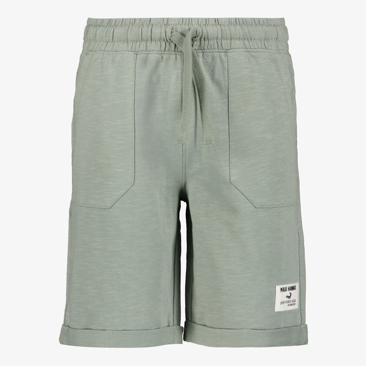 Unsigned jongens short lichtgroen - Maat 146/152