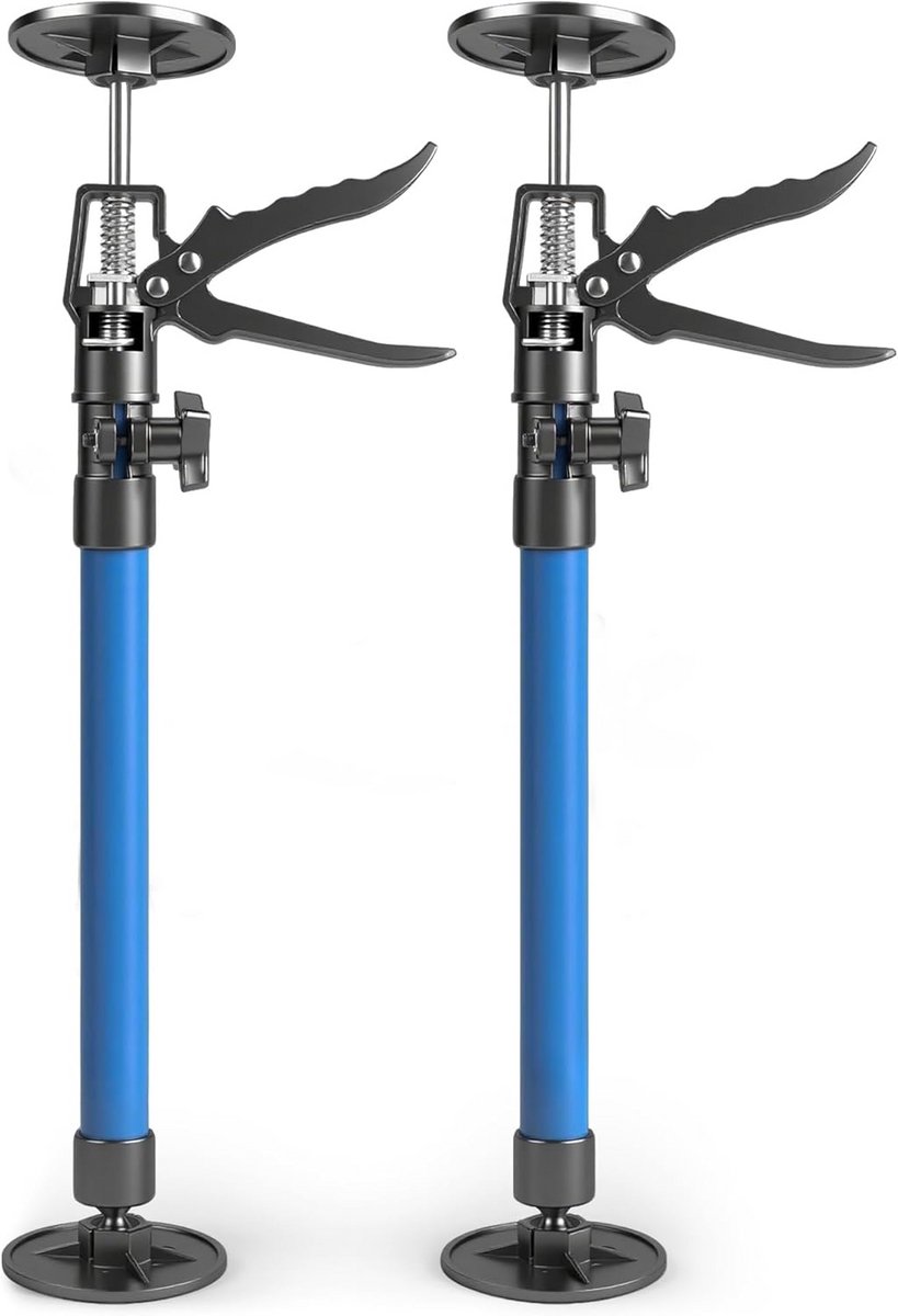 Verstelbare Plafondsteun 50-115 cm - Telescopische Montagesteun 360° Rotatie - 40 kg Draagkracht - 2 Stuks voor Keukenkasten, Gipsplaten & Meubels