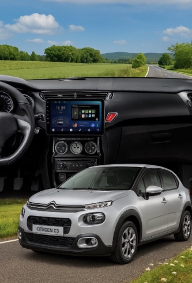ADIVOX T4 9 inch geschikt voor Citroën C3 2010-2017 Android 15 CarPlay/Auto/Wifi/DSP/RDS/5G/QLED/DAB+