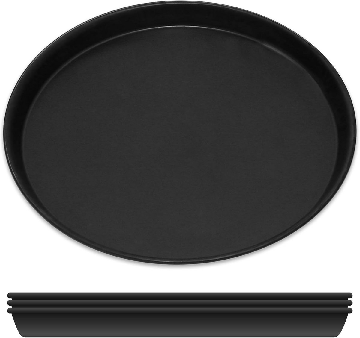 Ronde Pizzabakplaat Set van 4 Ø 26 cm - Hittebestendig tot 400 Graden