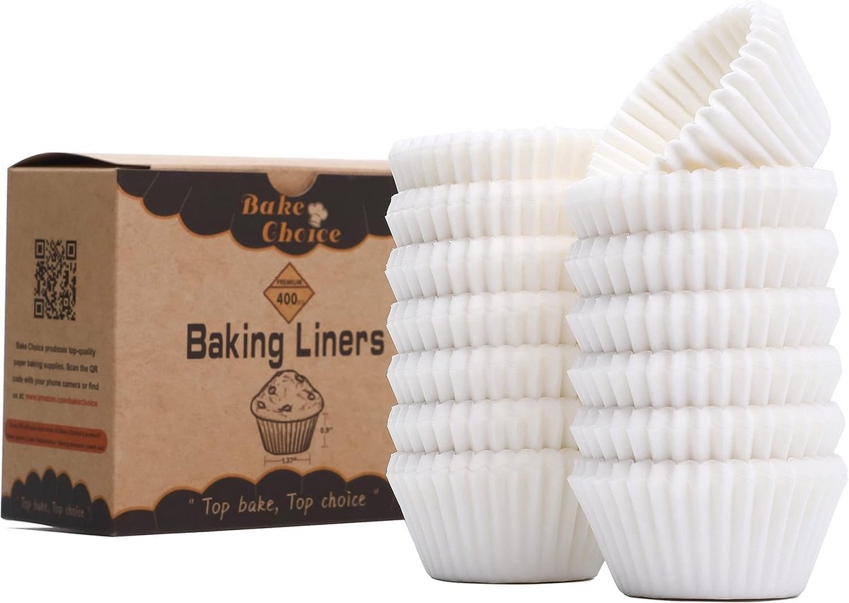 400 Witte Mini Cupcake Vormpjes Perkament voor Bakken