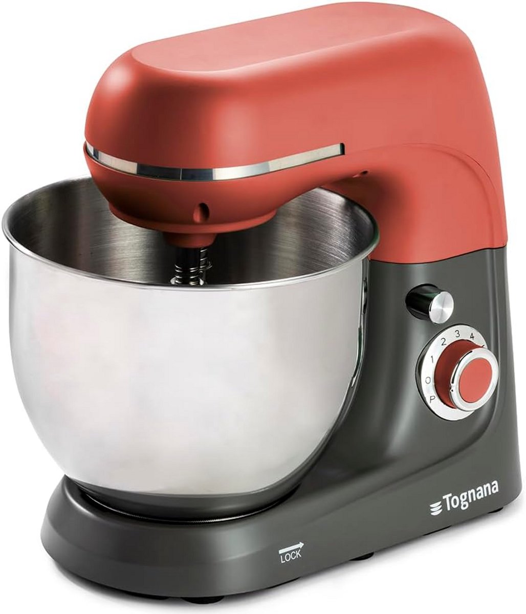 Planetaire Keukenmachine Rood - Kneedmachine 5.3L RVS Kom en Accessoires