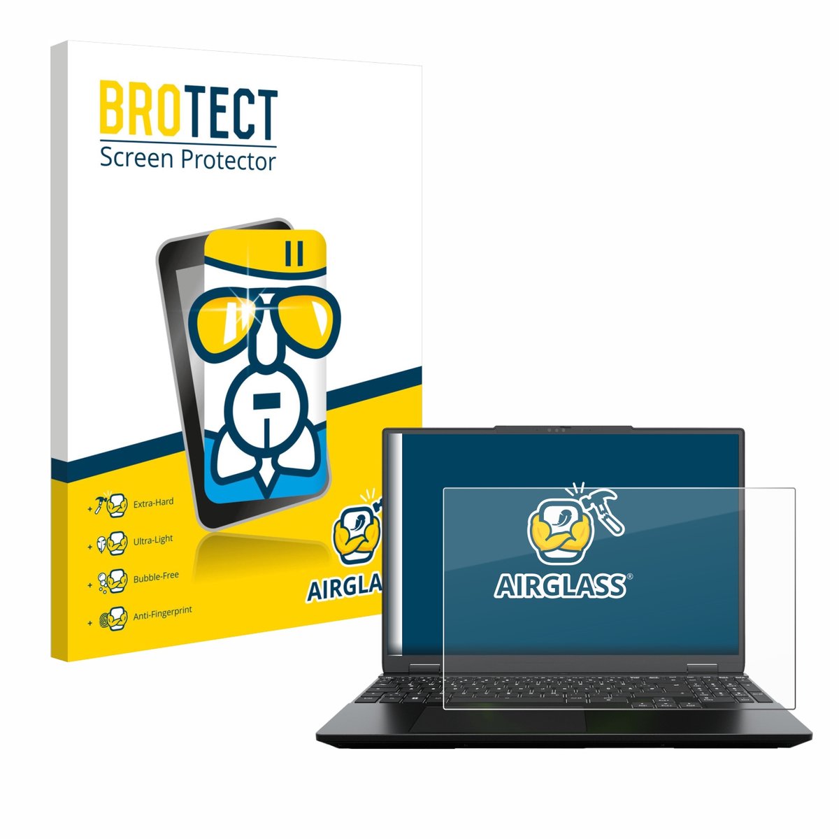 Screenprotector voor XMG Evo 15 Beschermglas transparant