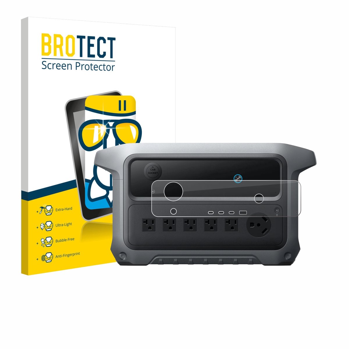 Screenprotector voor Anker SOLIX C2000 Gen 2 Beschermglas transparant