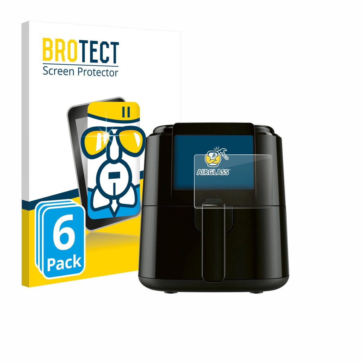 Screenprotector 6 Stuks voor SilverCrest SHFD 1400 C1 Beschermglas transparant