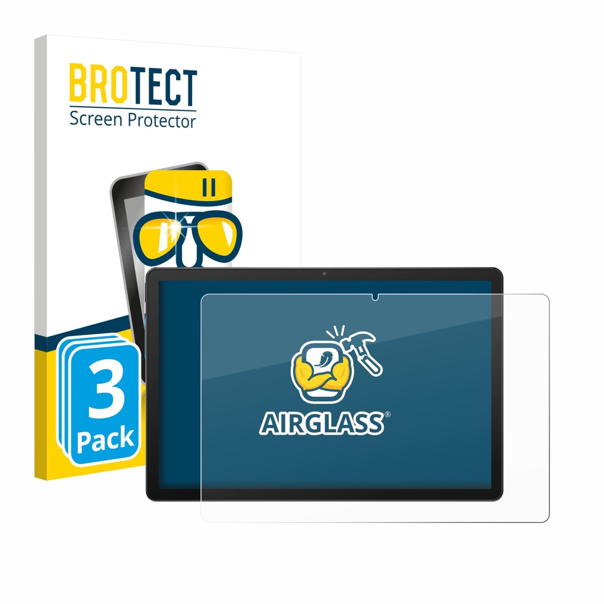 Screenprotector 3 Stuks voor Sunmi CPad 14" Beschermglas transparant