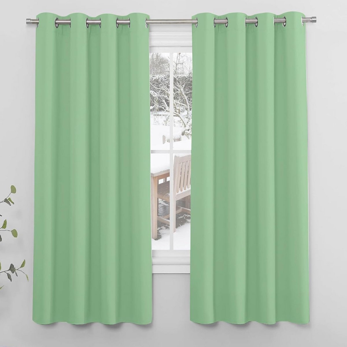 Verduisterende Gordijnen Groen 200x160 cm - Thermisch en Kant-en-Klaar voor Woonkamer