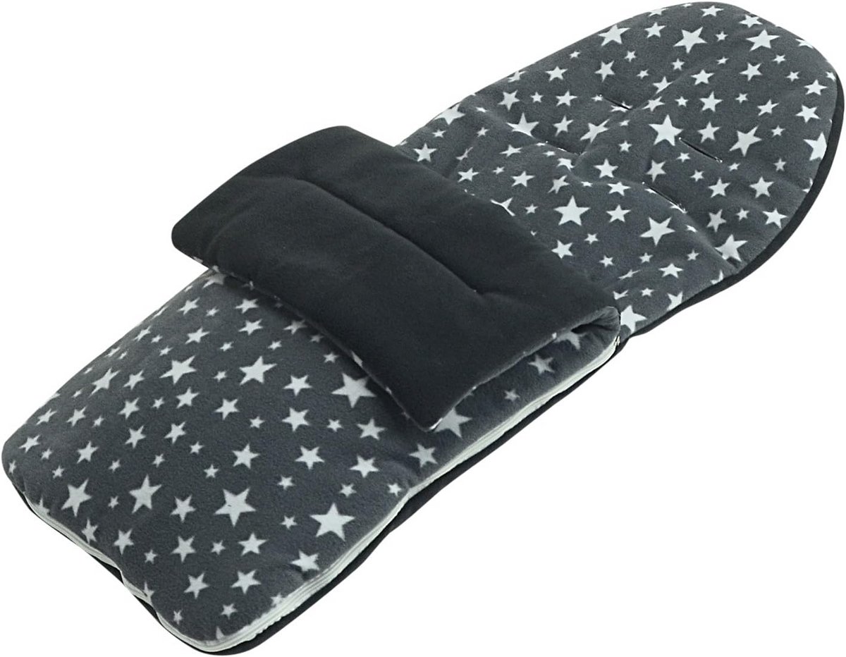 Warme Fleece Voetenzak voor Maxi Cosi Mura 4 Kinderwagen - Grijs Sterren – foto 2