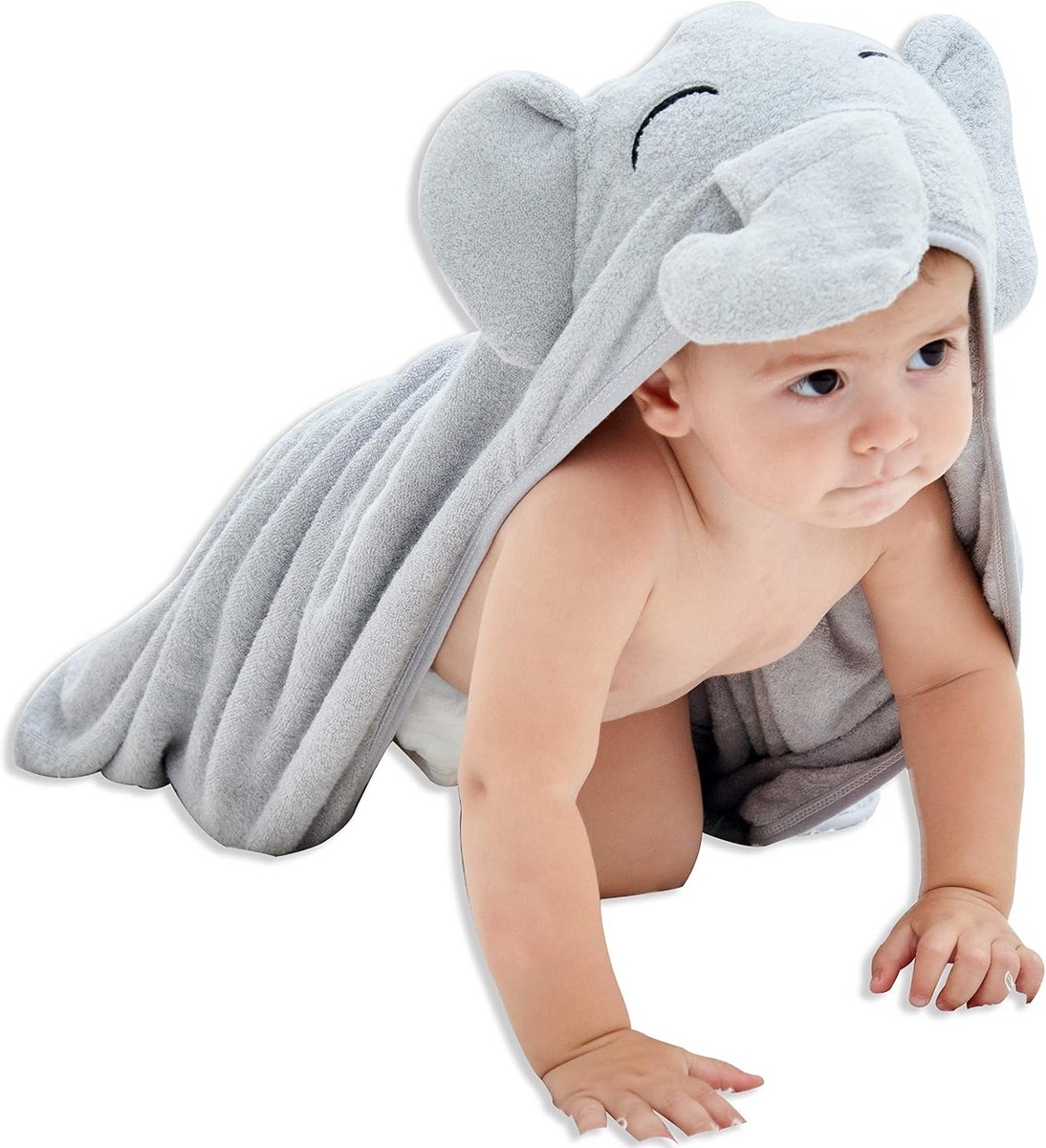 Bamboe Rayon Hooded Towel met Oortjes voor Pasgeboren tot Peuter - 90 x 90 cm