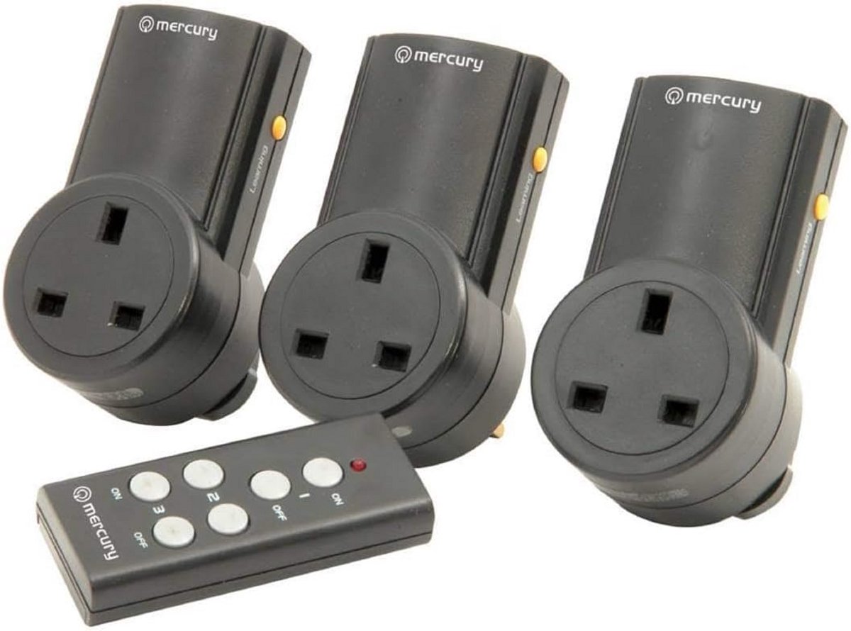 Set van 3 Universele Stekkers met Draadloze Afstandsbediening