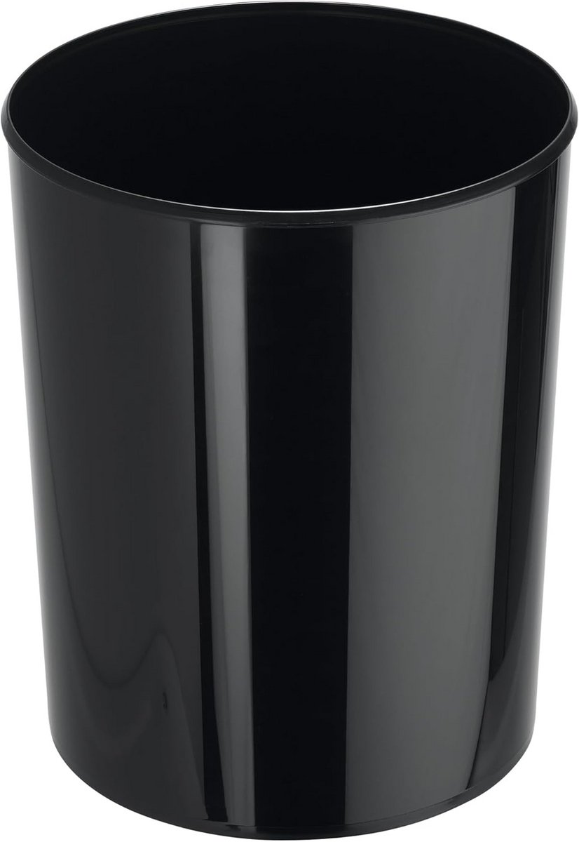 Elegante Design Prullenbak Hoogglans Zwart 20 Liter voor Kantoor en Thuis