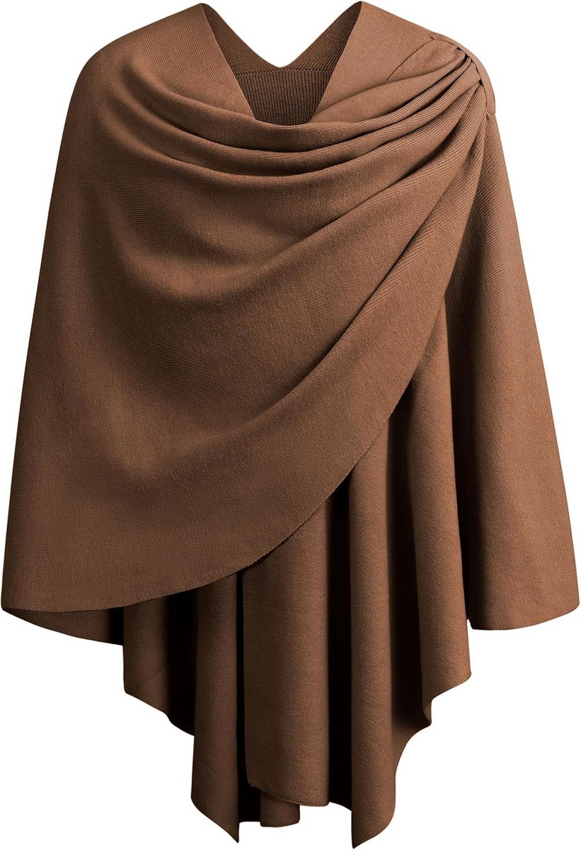 Elegante Gebreide Sjaal en Cape met Kruisdetail voor Dames