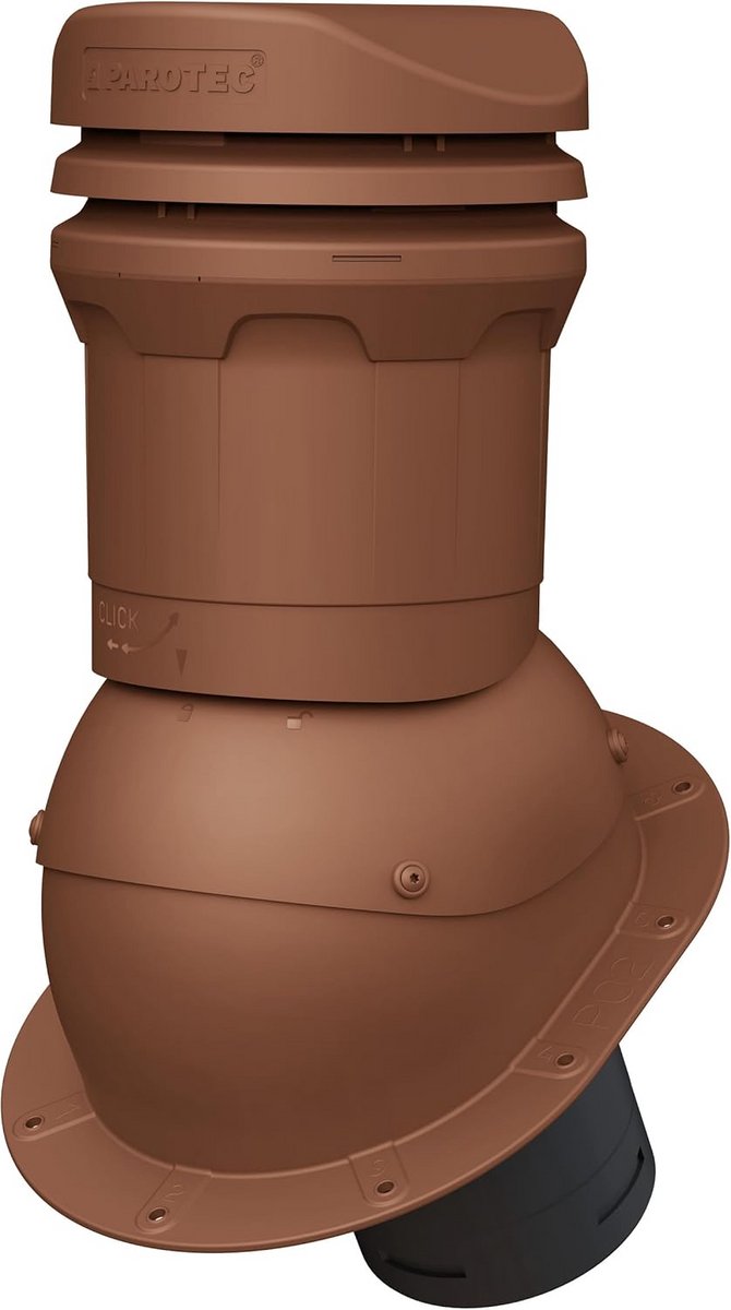 Ventilatiepijp voor Platte Daken en Dakpannen 125 mm Laag Model