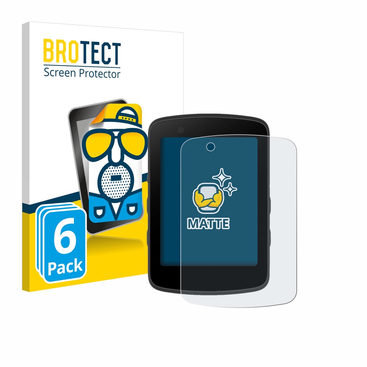 BROTECT - Screenprotector voor Bryton Rider 550 - Folie Beschermfolie matte 6 Stuks
