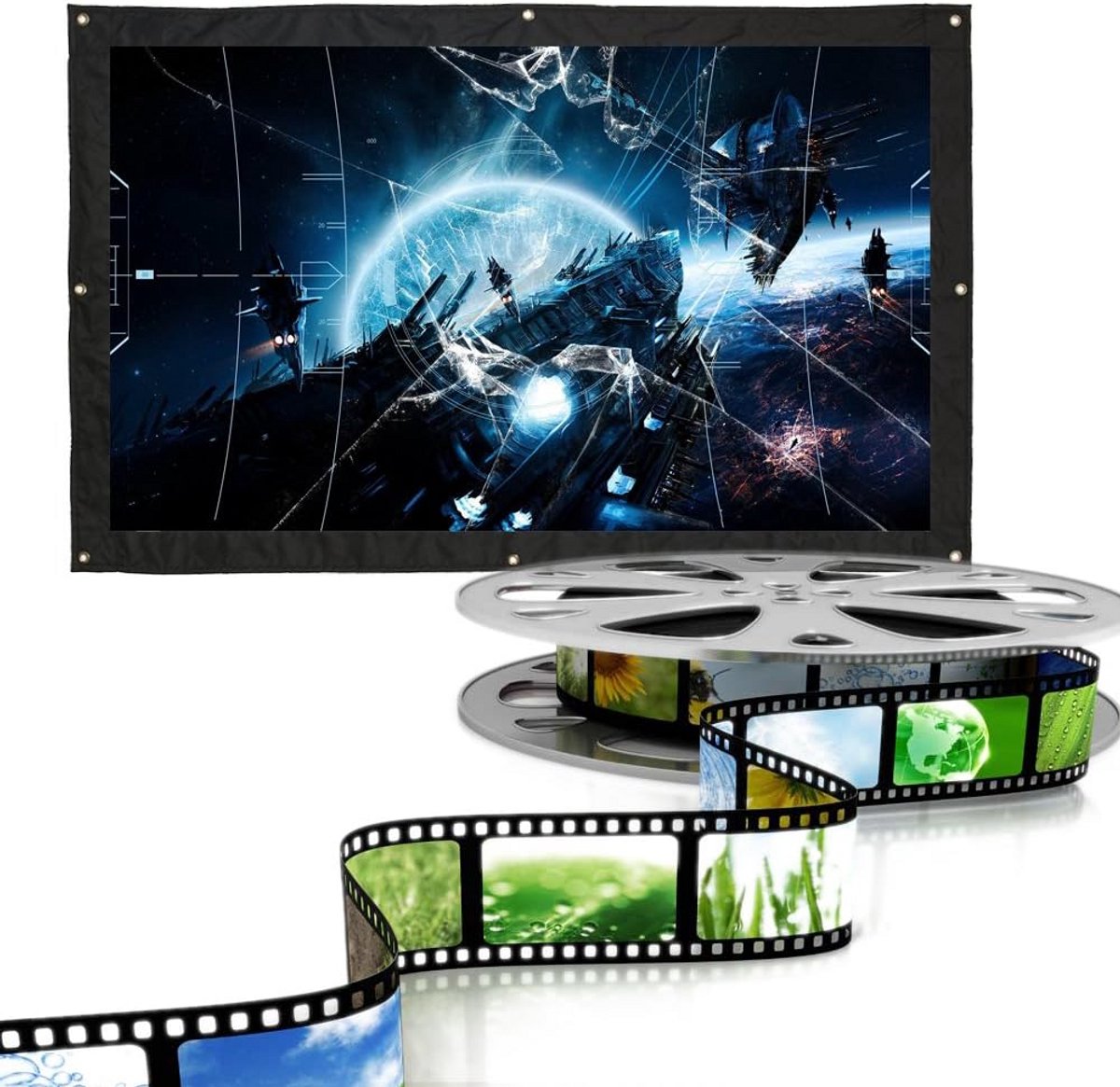 200 Inch Projectiescherm Buiten Indoor 16:9 HD Film Scherm