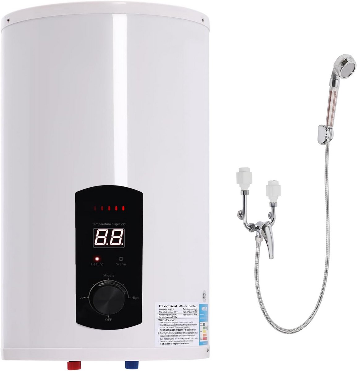 Elektrische Warmwaterboiler 30L - Compacte Verticale Boiler voor Keuken - 2000W