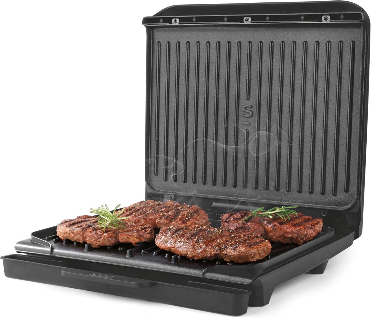 Grote Gezonde Contactgrill voor 8 Personen - Automatisch Verwarmend & PFAS-vrij Anti-aanbaklaag