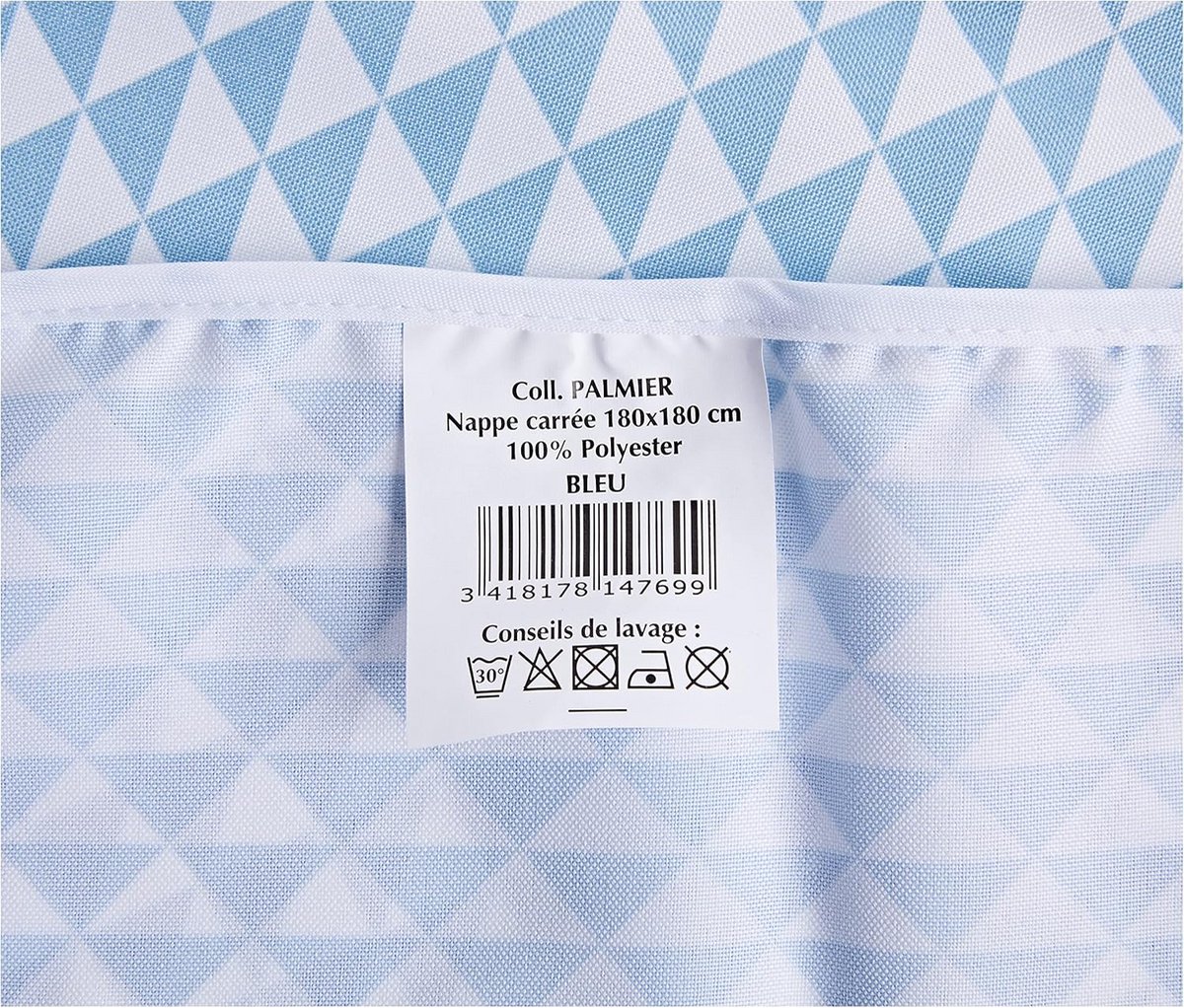 Vuilafstotend Rond Tafelkleed Blauw Polyester 180 x 180 cm