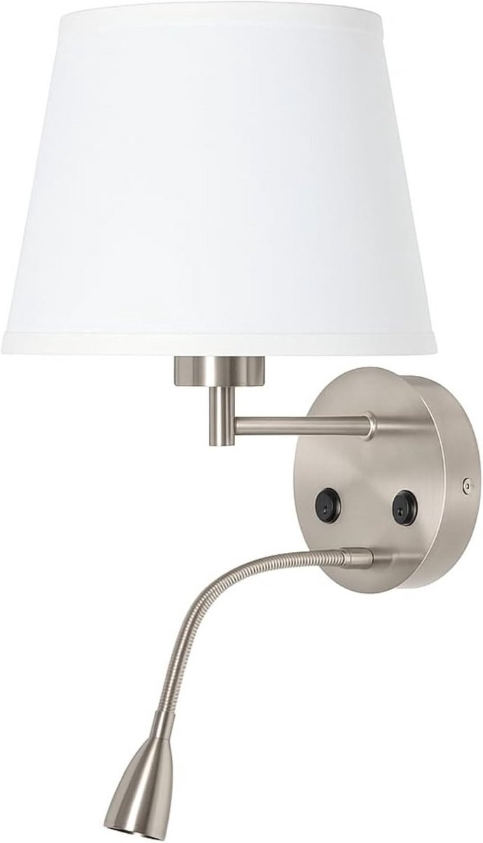 Wandlamp met Dubbele Verlichting en Flexibele Leeslamp voor E27 Fitting