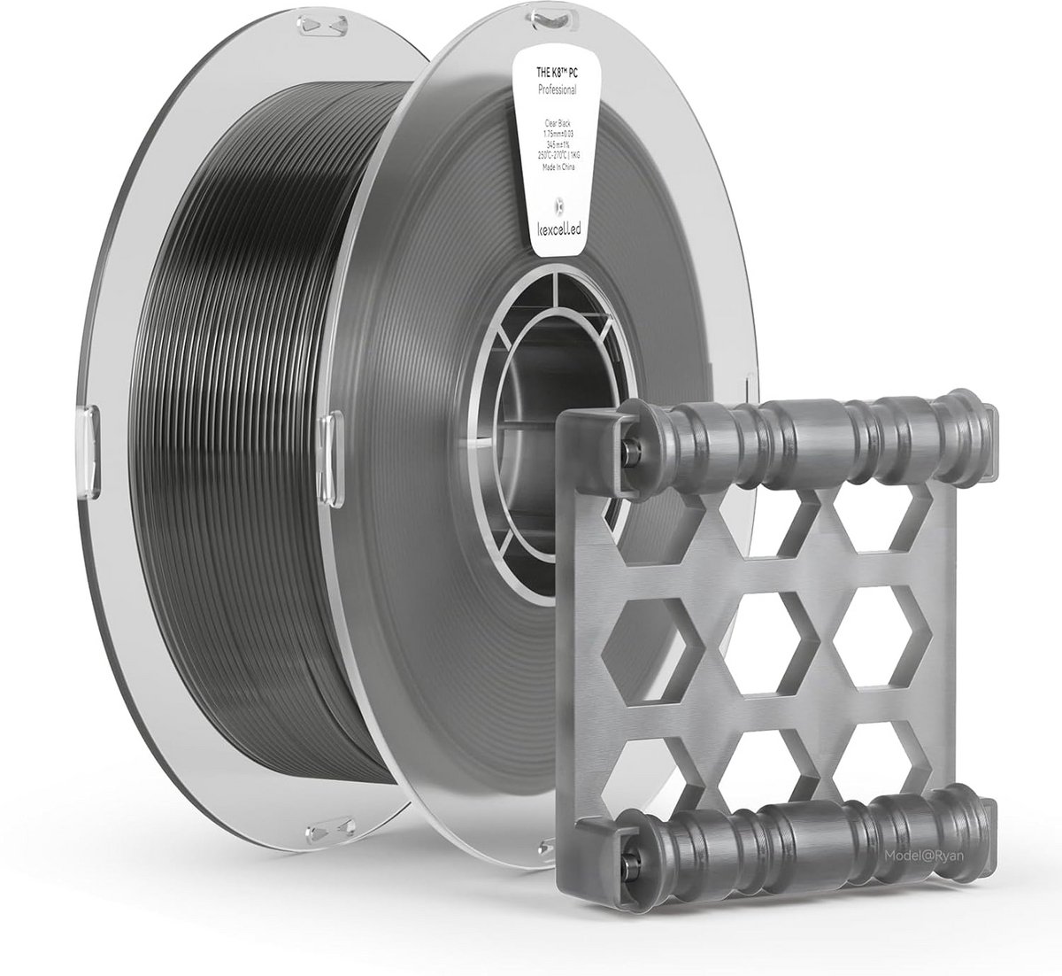 Polycarbonaat (PC) 3D Printer Filament 1.75mm - Sterk, Hittebestendig & Transparant Zwart - 1kg
