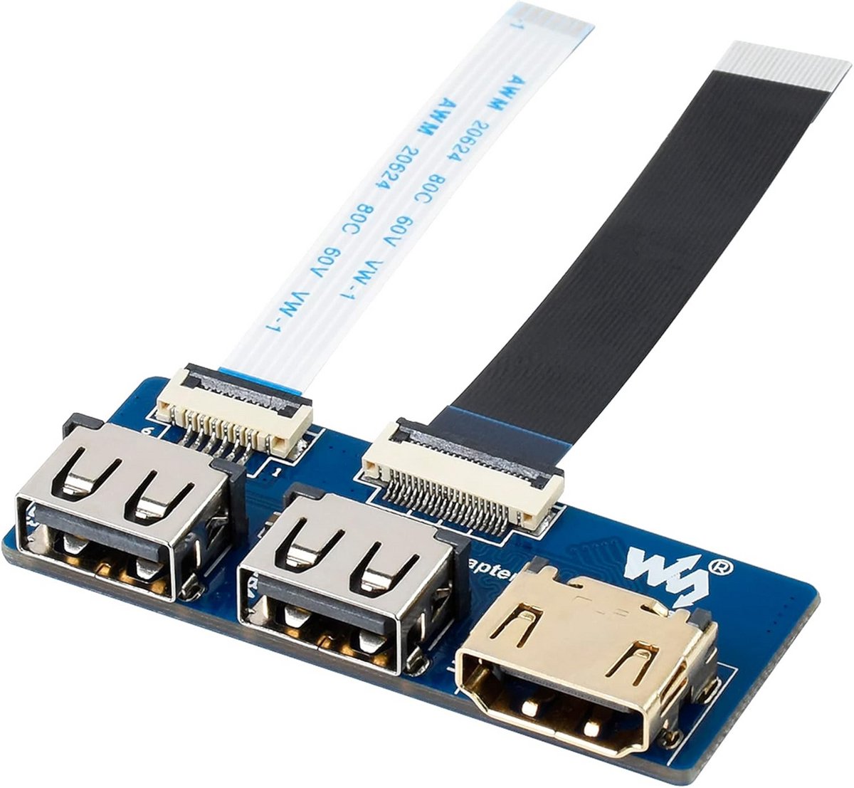 USB naar HDMI Adapter met Extra USB 2.0 Poorten voor CM4 IO-BASE