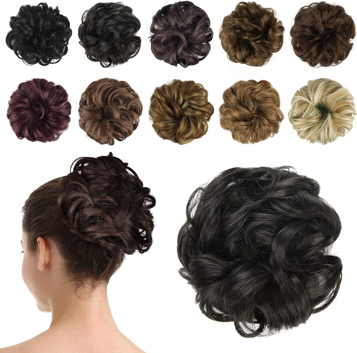 Synthetische Haarverlenging Knoop en Scrunchie voor Vrouwen