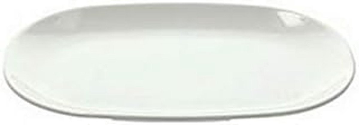 Ovaal Porseleinen Serveerblad Wit 27x18 cm
