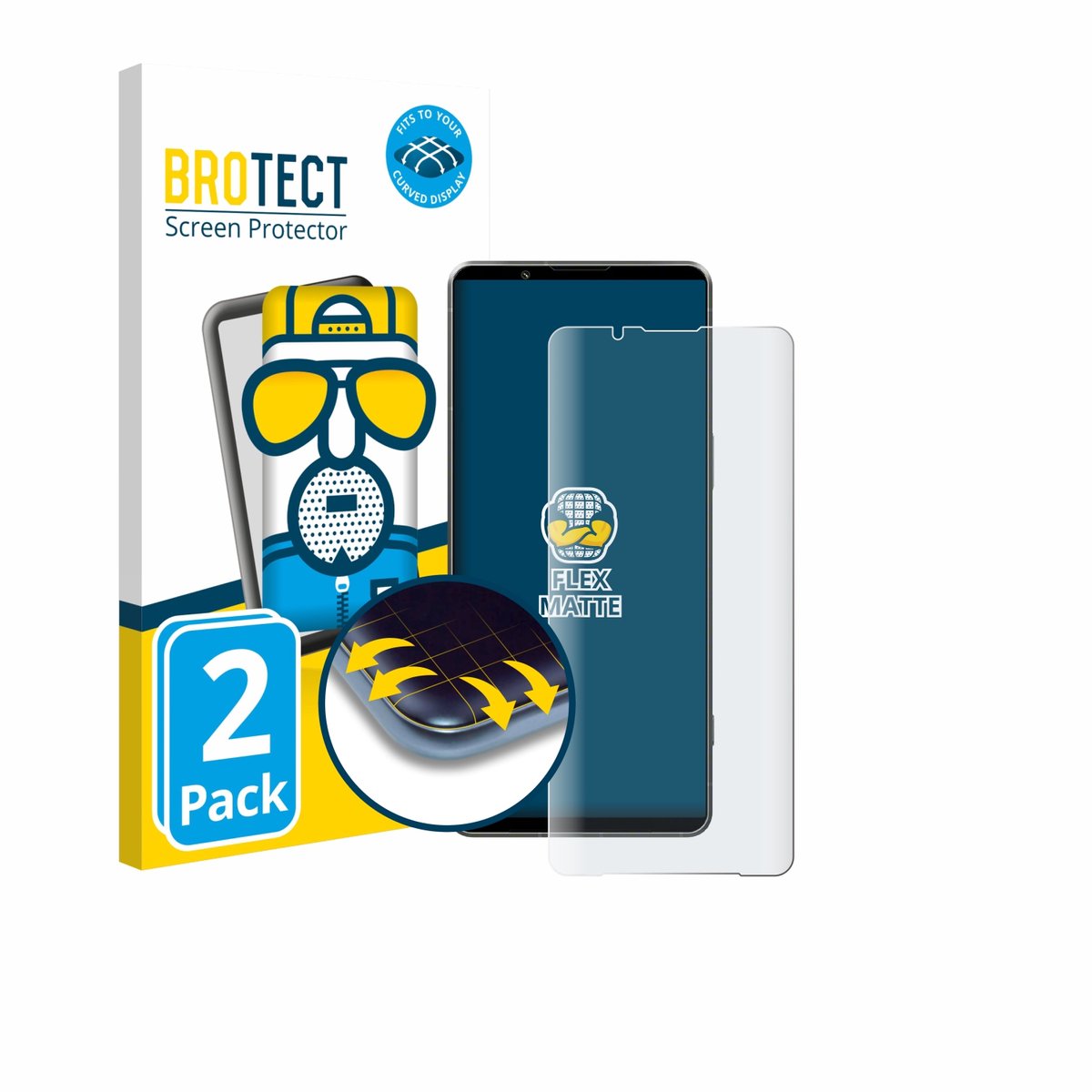 BROTECT - Screenprotector voor Sony Xperia 1 VII - Folie Beschermfolie matte volledig dekking 2 Stuks