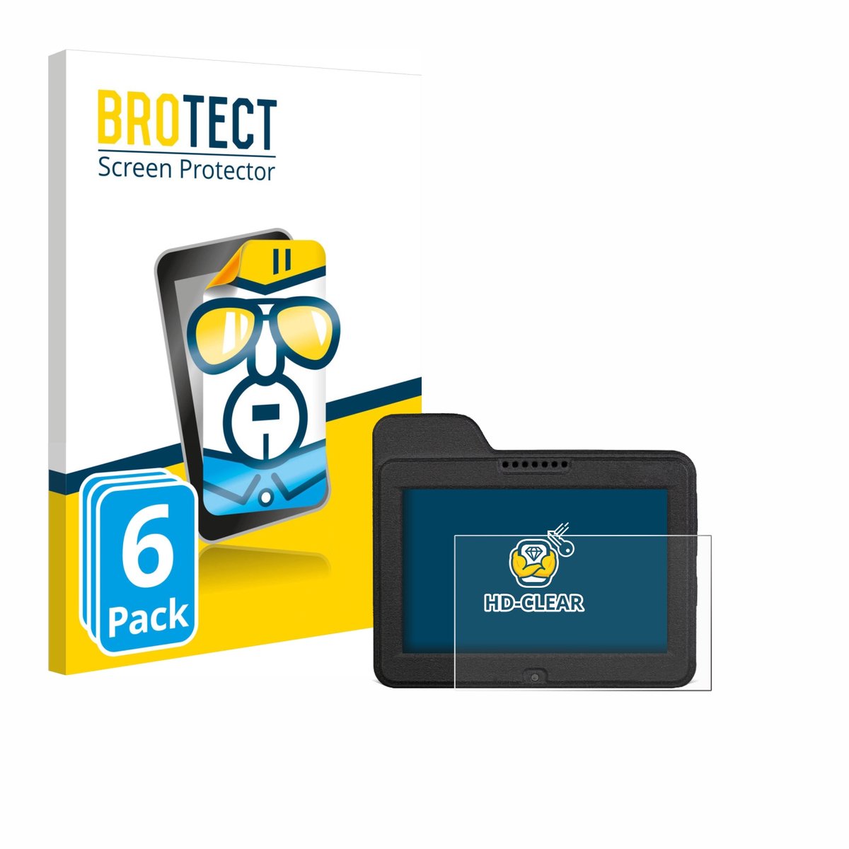 BROTECT - Screenprotector voor Naviter Omni - Folie Beschermfolie transparant 6 Stuks