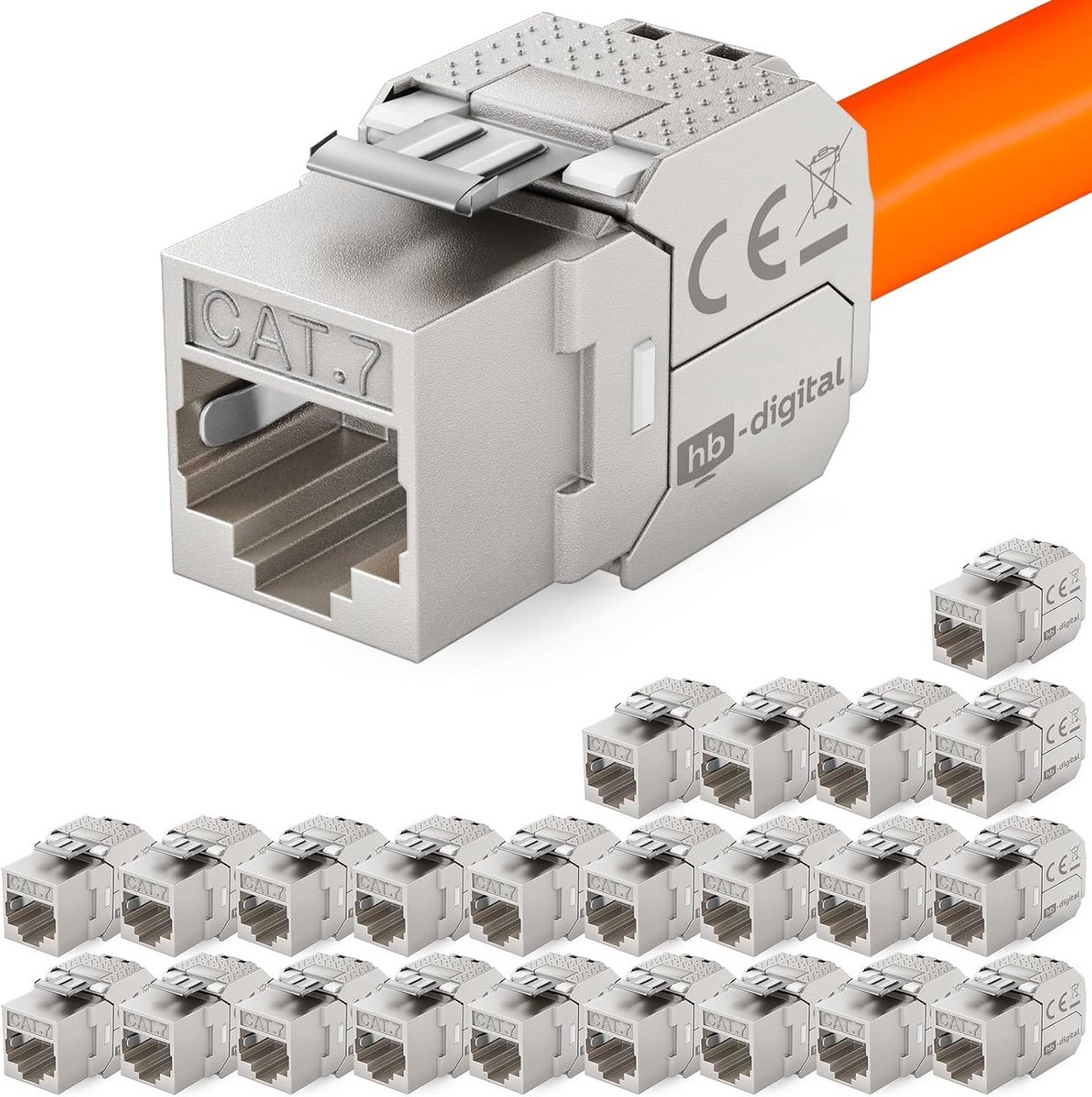 Keystone RJ45 Opbouwmodule CAT 7 STP naar RJ45 Socket Installatie Connector 600MHz 10GBit