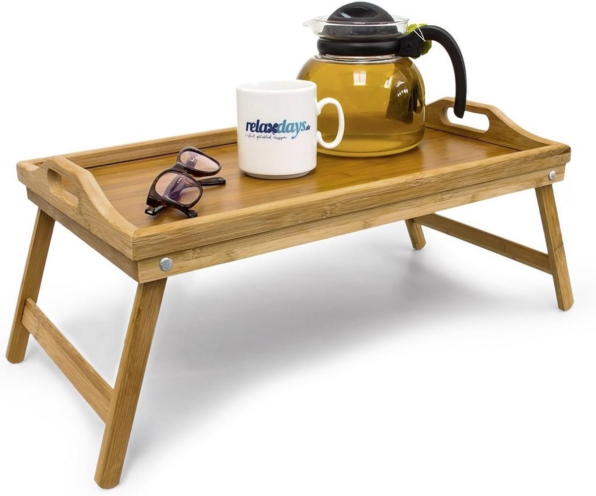 Bamboe Opvouwbaar Bedtray - Serveerblad, Laptopondersteuning en Schrijfplank voor in Bed