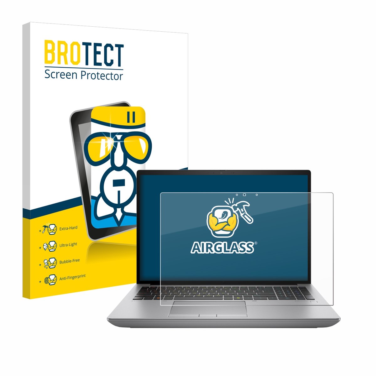 Screenprotector voor HP ZBook Fury 16 G11 Beschermglas transparant