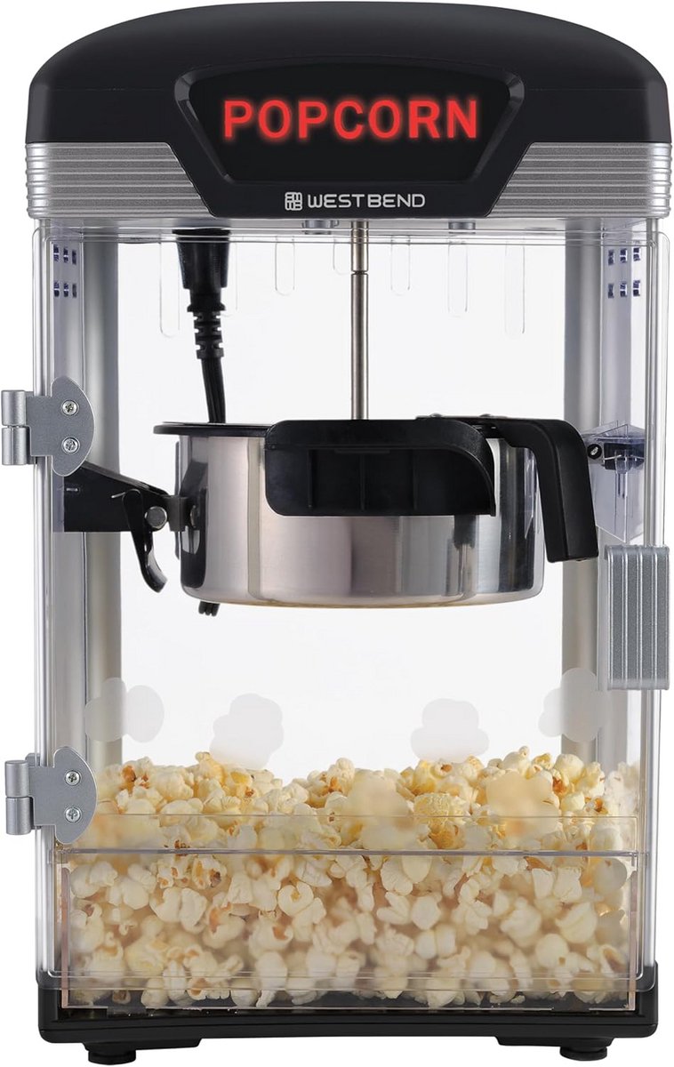 Popcornmachine met anti-aanbaklaag ketel voor 4 liter popcorn
