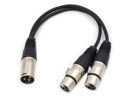 1x XLR (m) - 2x XLR (v) audio splitter | 0,20 meter