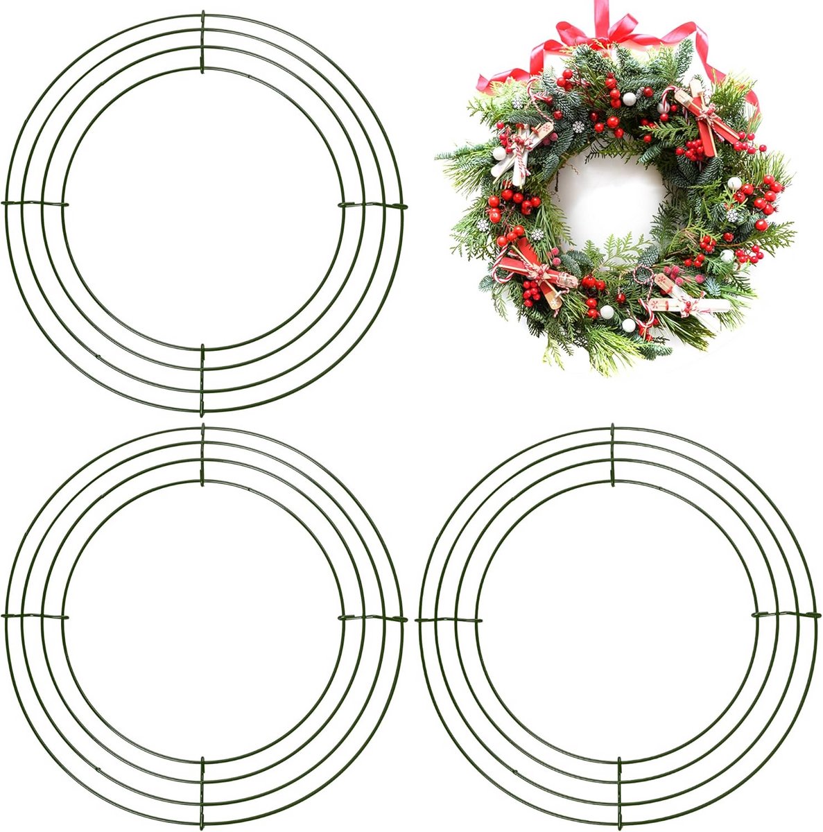 Metalen Kransringen voor Knutselen - Stevig Frame voor Kerst, Pasen en Decoratie