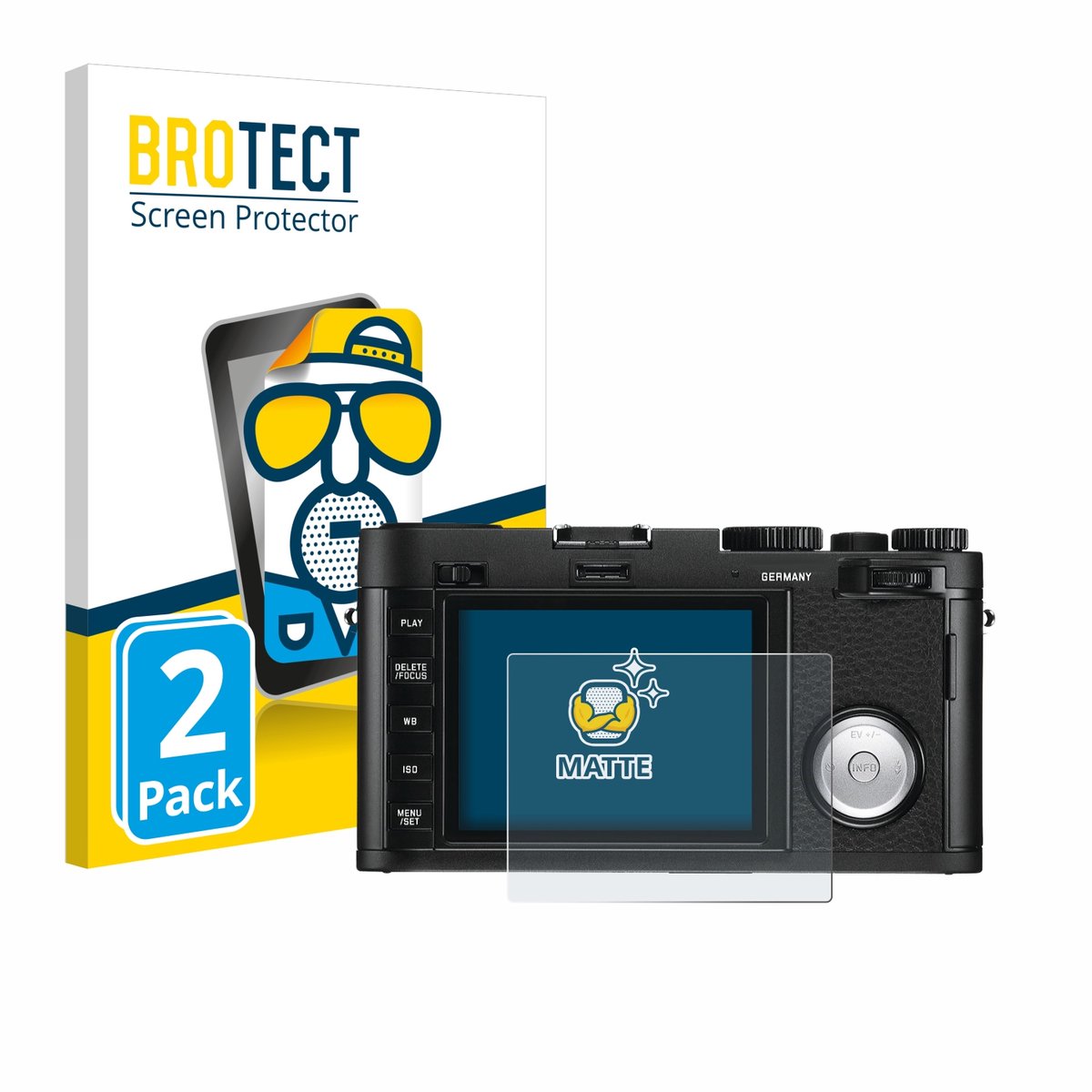 BROTECT - Screenprotector voor Leica X Vario - Folie Beschermfolie matte 2 Stuks